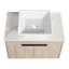 Meuble-lavabo mural simple 29,5 po avec plateau en pierre frittée, armoire de salle de bain