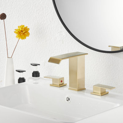 2-handle Bathroom Faucet with Drain Assembly