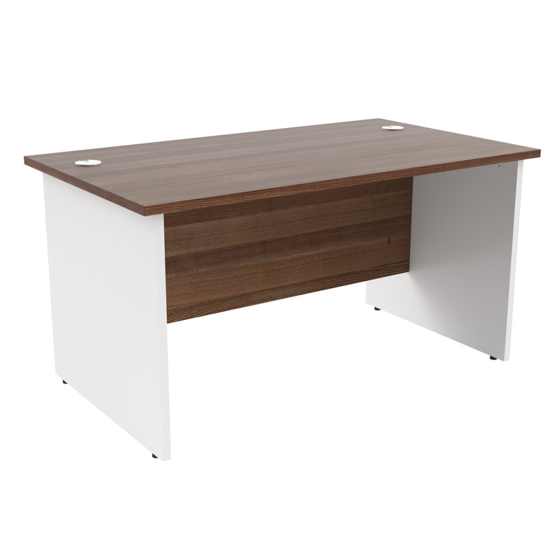 Solid Wood Base Desk Shell, 73cm H x 120cm W x 60cm D, Dark Walnut