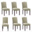 Chaises de salle à manger rembourrées Parsons, chaise d'appoint en lin-133003576