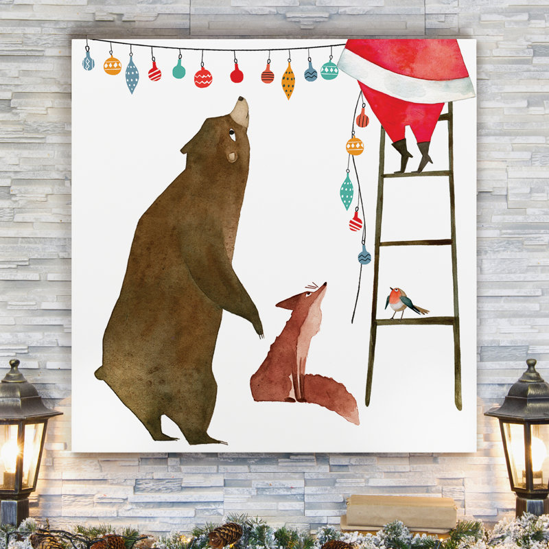 « wild christmas i », impression sur toile tendue, H 32 po x l 32 po x P 1 po