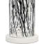 Lampe de table moderne neutre striée 24,5 po avec abat-jour blanc