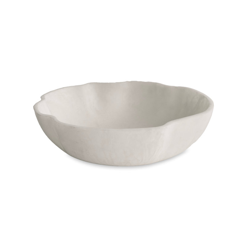 RESIN Sorbet Large Wavy Round Bowl, Coconut