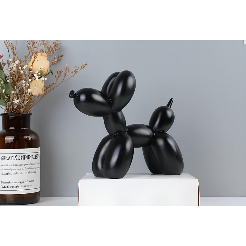 Elegant Black Decorative Object, 6.7 x 3.1 x 8.7 inches | 100% Polyester for Durability | Modern Home Décor Accent, Perfect for Living Room or Office, Stylish and Versatile Design
