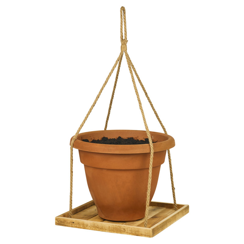 Brillion Wood Hanging Planter, 80cm H x 39cm W x 39cm D