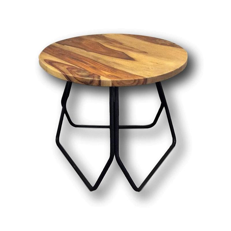 Riga Solid Wood Top End Table