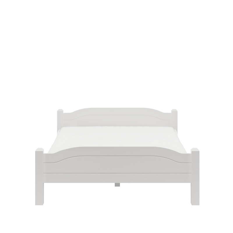 Lemelle King (5') Bed, White , European Kingsize (180 x 200cm)