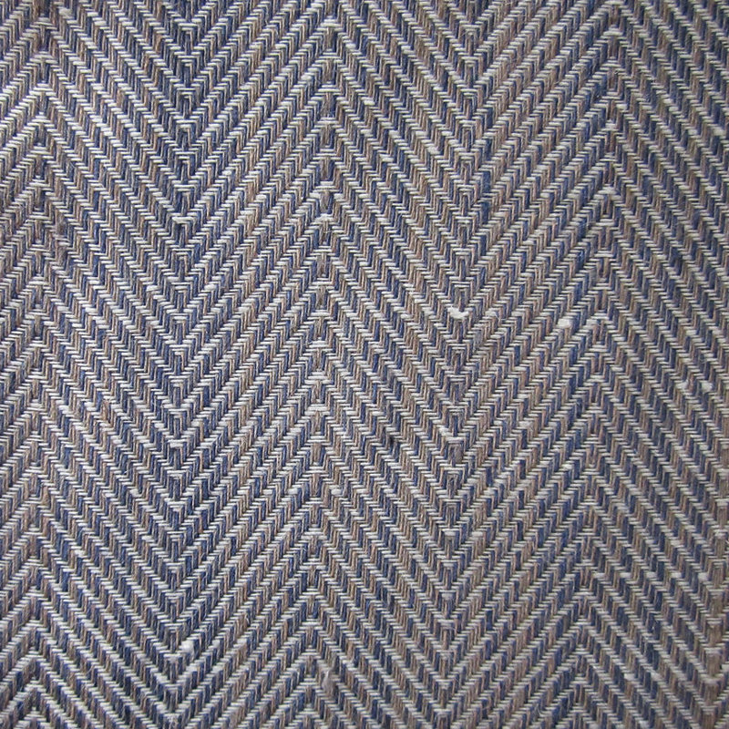 Zebra Herringbone Round Tablecloth, Gray Navy/Herringbone 