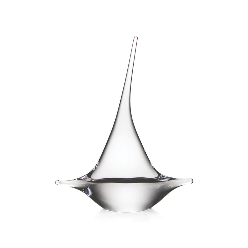 Handmade Glass Sailboat Figurine, Small