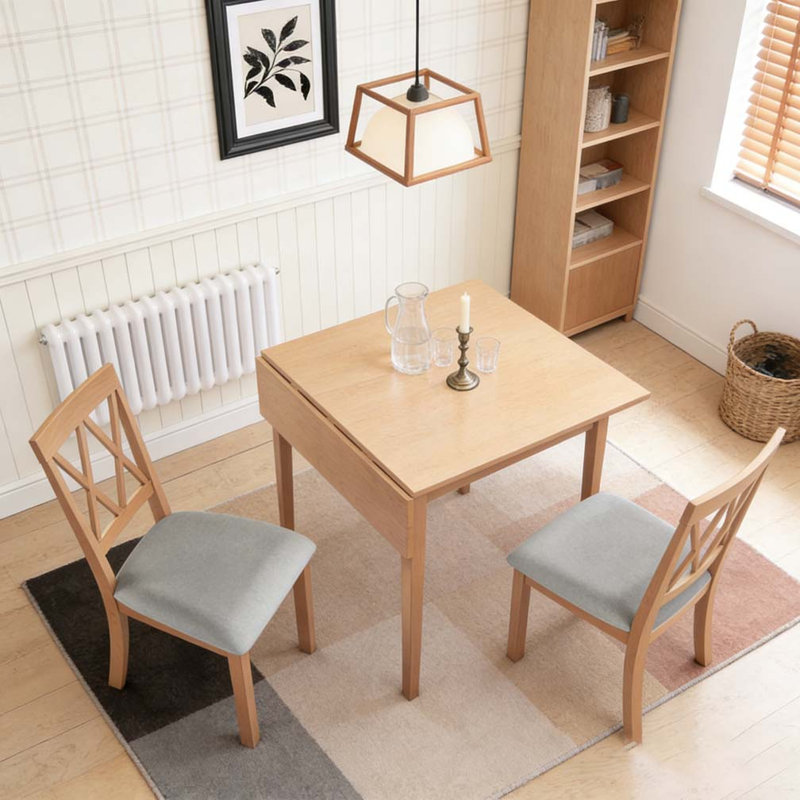 Ensemble de table de salle à manger pour petits espaces, Naturel, 3