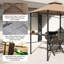 Tente de barbecue pour barbecue 8 'x 5', kaki