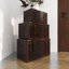 Bittinger 3 Piece Wood and Leather Trunk Set