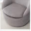 Fauteuil demi-tonneau en tissu Winnie Modern Teddy, pivotant à 360 °, gris, doux et invitant pour un confort et un style ultimes-908599947
