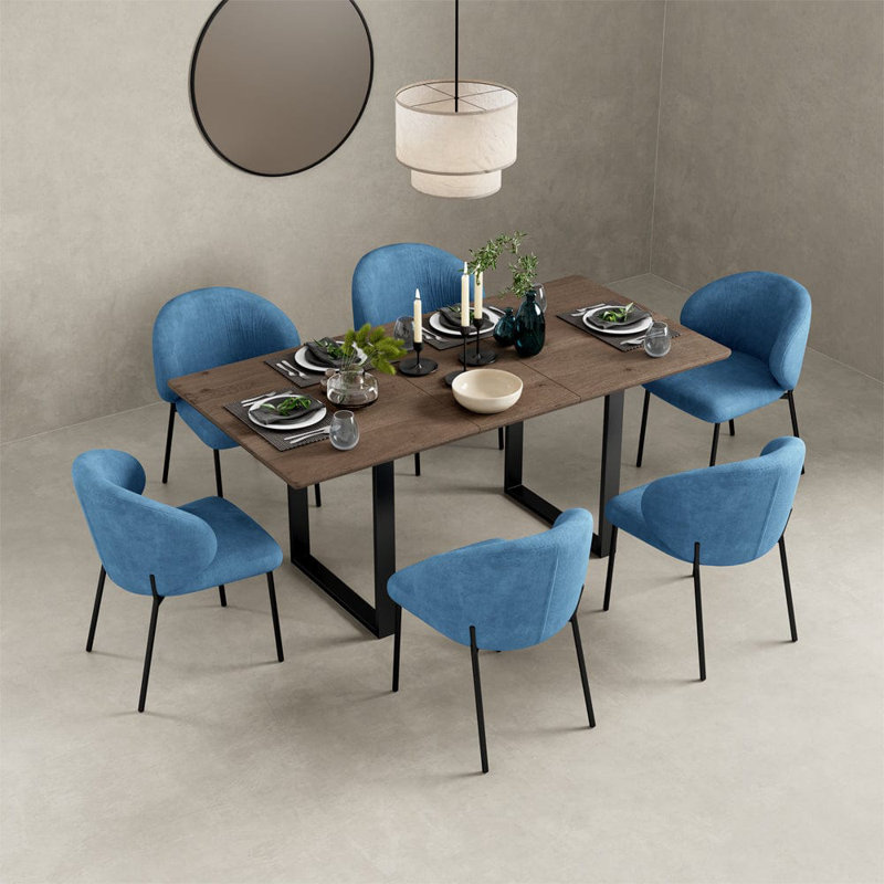 Biebel 6 - Person Dining Set, Teal