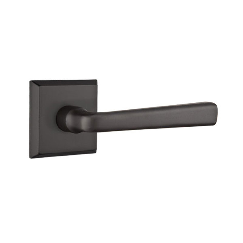 Cimarron Door Lever, Flat Black, Right