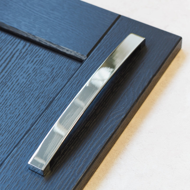 Polished Chrome Curved Bow Bridge Handles, 224mm
