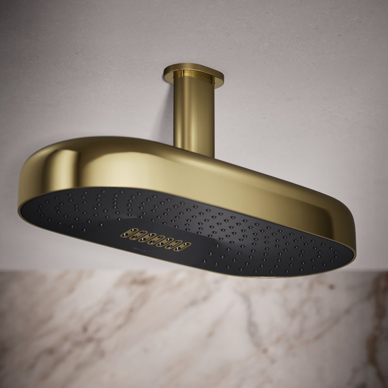 Statement™ 18" 2.5 GPM Oblong Rainhead, Vibrant French Gold