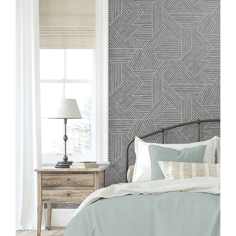 Vinyl Peel & Stick Wallpaper Roll, Pewter