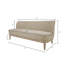 Canapé rembourré l 72 po avec pieds en bois de chêne Laguna - compact pour les petits espaces-340146114