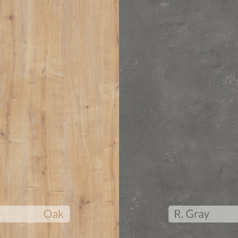 Floating Shelf, Sapphire Oak/Retro Grey
