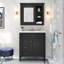 Meuble-lavabo de 30 po avec lavabo en céramique et armoires de toilette-806083558
