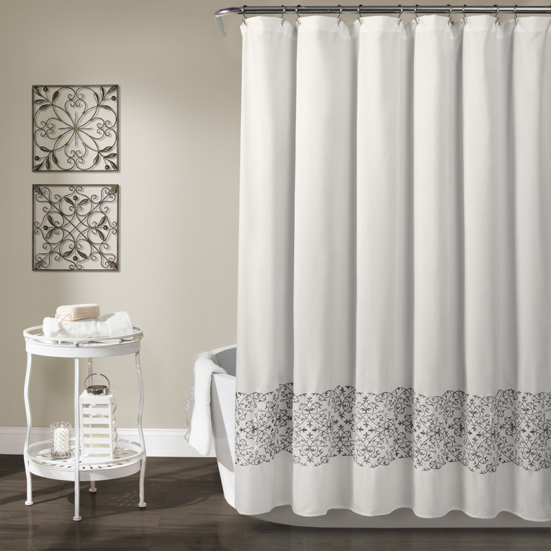 Rideau de douche Scroll, Gris