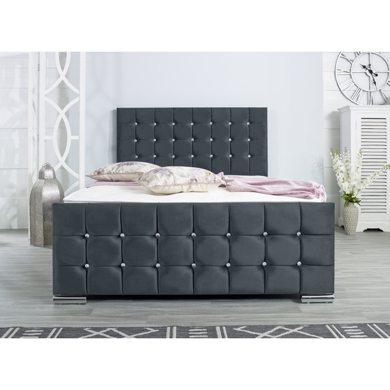 Lexington Upholstered Bed Frame, Kingsize (5'), Steel
