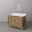 Brookhn 48 In. Single sink Whitebrook Quartz Countertop Bath Vanity in Lustrous Walnut with Mirror