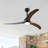 52" Ceiling Fan, Indoor Outdoor Ceiling Fan With Light With Remote Control, Noiseless Reversible Motor, 6 Speed ,3 Color , For Patio Living Room, Bedroom, Office,Indoor