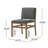 Wood Frame Dining Chairs Set of 2