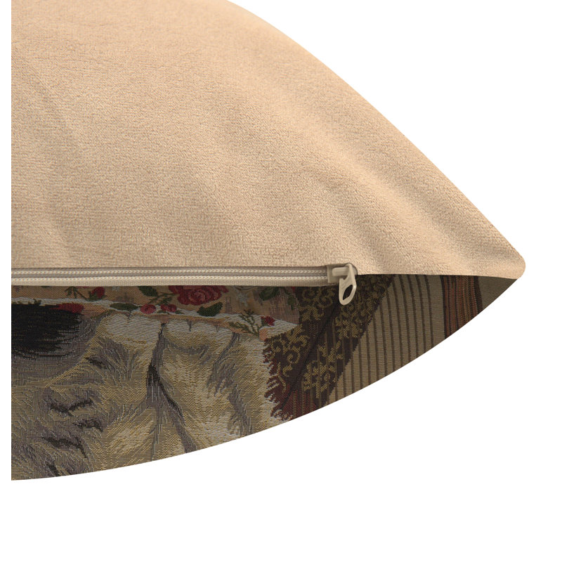 Cat With Piano Cushion Covers, Square 18", Beige Cat 1