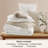 Bedsure Queen Comforter Set - 7 Pieces White Queen Bedding Set for All Seasons, Boho Contrasting Design Bed in a Bag with Comforter, Sheets, Pillowcases & Shams-105522622-105522619