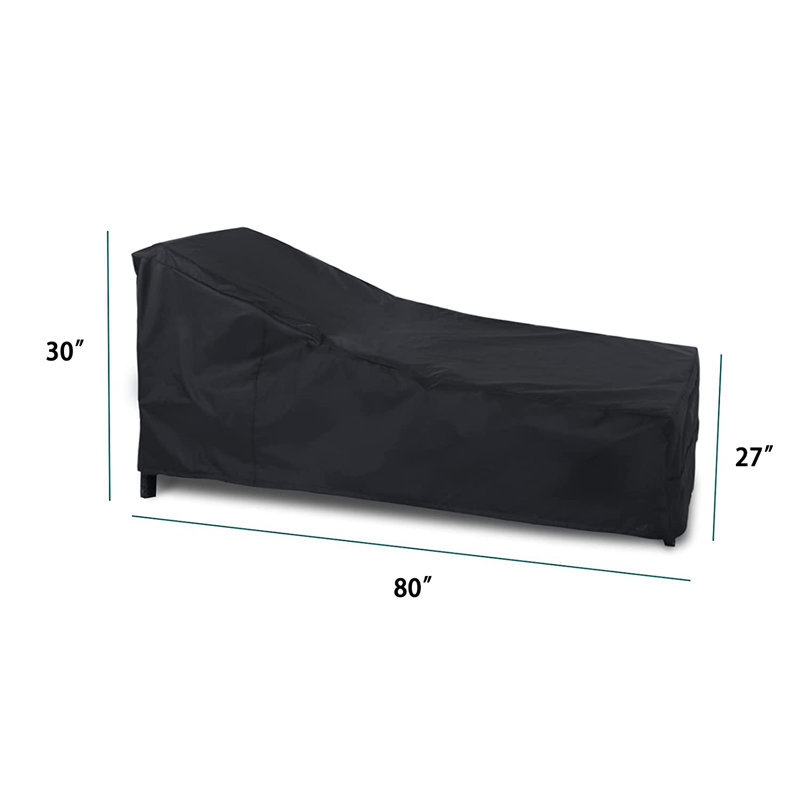 Housse pour chaise longue de patio, H 30 po x l 27 po x P 80 po