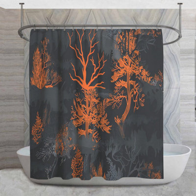 Rideau de douche Coral reef - motif de salle de bain