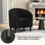 Fauteuil tonneau rembourré, fauteuil d'appoint avec accoudoirs ergonomiques enveloppants-667359155