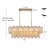 14 - Light 40" Gold Alabaster Rectangular Chandelier 2-tier Kitchen Island Lights For Dining Room