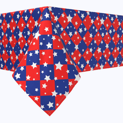 Bulmore Checkered Square Independence Day Tablecloth