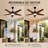 52" Modern Solid Wood Ceiling Fan with Light-881423416-881423558