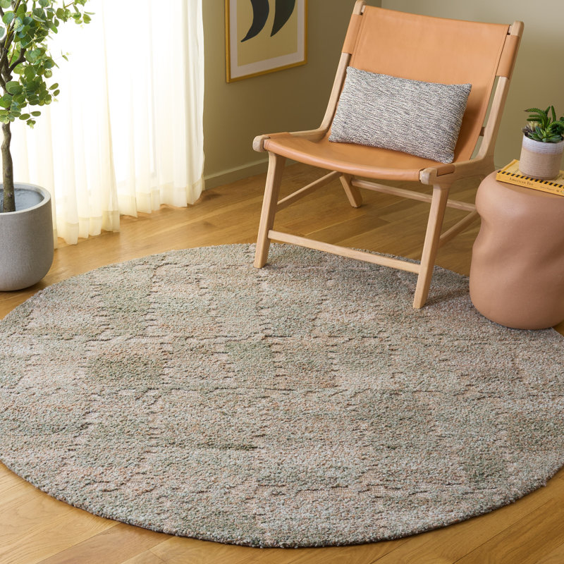 Harvest Hand Tufted Performance Abstract Indoor Rug, Round 6'