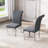 18.5”H Modern Dining Chairs, Arm Less Chair With Polished Stainless Steel Legs-1748139419-1748139418