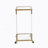 Acrylic Sofa Table, Glass Top C Shape Square Table with Metal Base