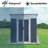 5Ftx3ft Pent Roof Grey Outdoor Tool Bike Storage Garden Shed With Aluminum Alloy Frame And Sliding Door-123950853-123950856