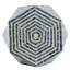 Tabouret de jardin hexagonal, table d'appoint Capiz