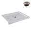 Base de douche en acrylique mat en marbre avec drain central Streamline 48 po x 36 po Streamline-118934401