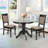Gaverne 2 - Person Solid Wood Solid Wood Top Pedestal Dining Set-1588508812-1588508813