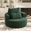 Fauteuil d'appoint surdimensionné en tonneau, canapé pivotant rond pivotant à 360 °, éponge haute résilience en chenille, siège large sans assemblage-703365303