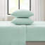 Drap-housse 100% molleton 4 pièces, ultra doux, confortable, boulochage, lavable à la machine, avec draps-housses plats et 2 taies d'oreiller pour un sommeil confortable