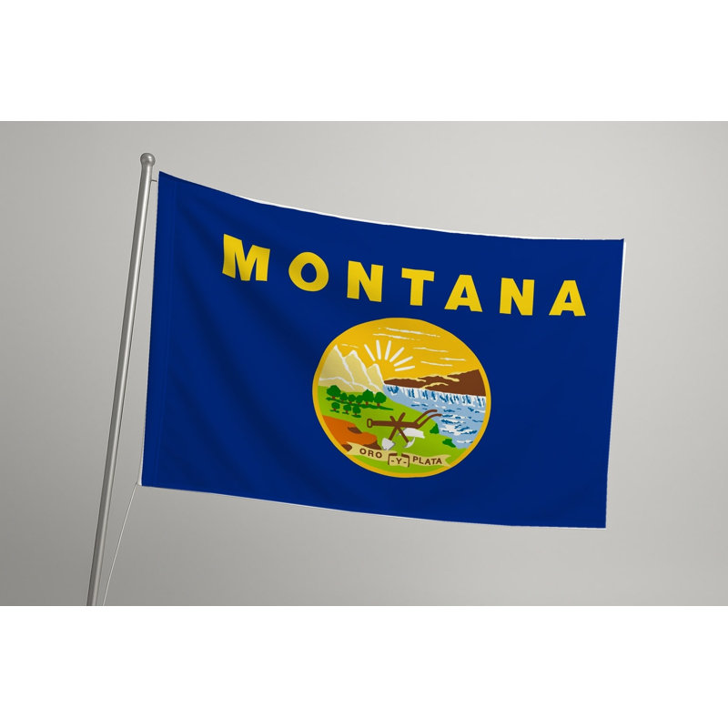 Drapeau de l'État du Montana - Drapeau extérieur, H 36 po x l 60 po