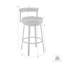 Tabouret de bar ou de comptoir pivotant en métal avec similicuir Reuben-296844685-296844679