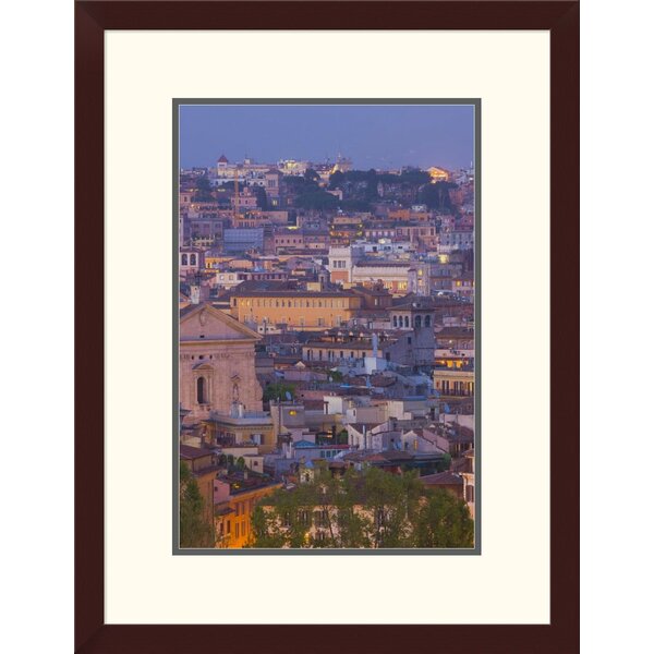 Global Gallery View Of The Historic Center Of Rome At Night On Paper by ...